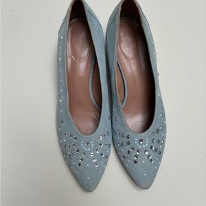 Maryam Nassir Zadeh Light Blue Embellished Heels